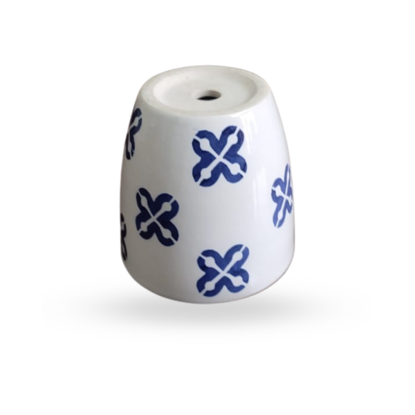 Premium Ceramic Planter Pot for Succulents | Cactus | Indoor Plants White & Blue – Set of 2 (Two)