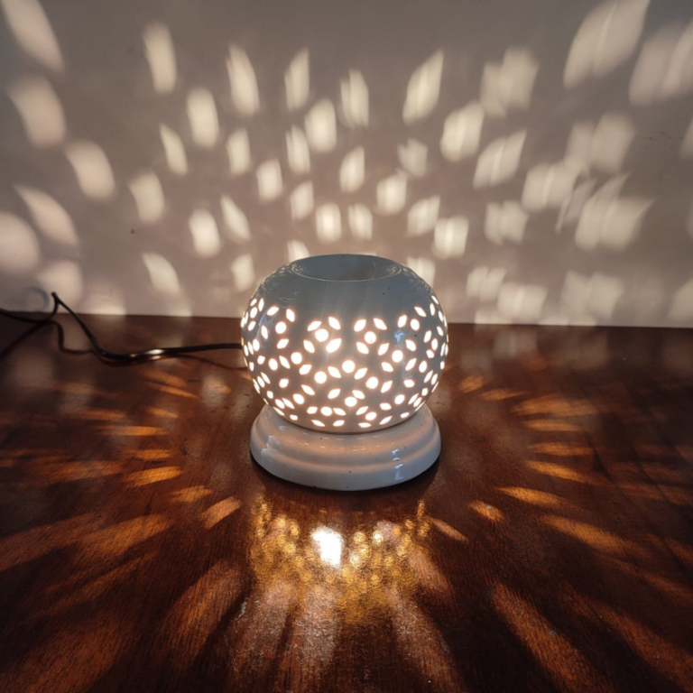 Handcrafted Ceramic Sphere Shape Electric Aroma Diffuser, Aroma Oil Burner For Home, Shops, Offices with 10ml Essential Oil
