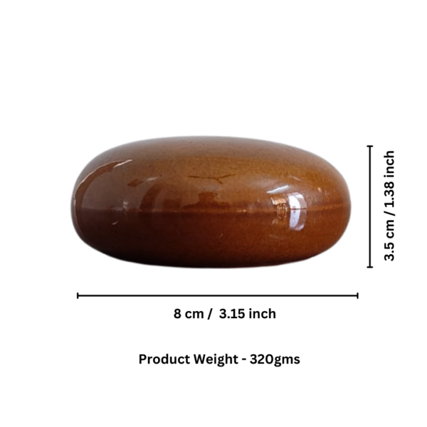 Ceramic Paper Weight for Office, Study Table, Shops, Cash Counter ( Brown )