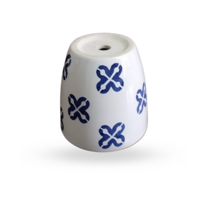 Premium Ceramic Planter Pot for Succulents | Cactus | Indoor Plants White & Blue – Set of 2 (Two)