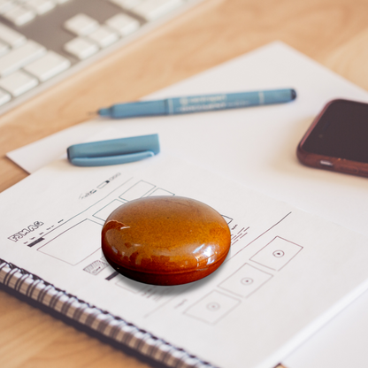 Ceramic Paper Weight for Office, Study Table, Shops, Cash Counter ( Brown )