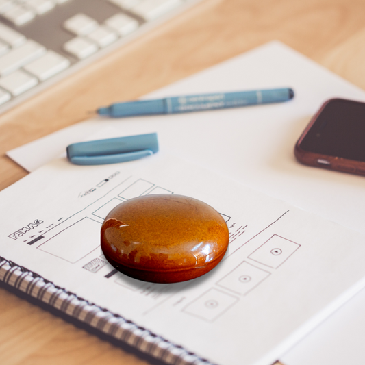 Ceramic Paper Weight for Office, Study Table, Shops, Cash Counter ( Brown )