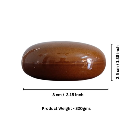 Ceramic Paper Weight for Office, Study Table, Shops, Cash Counter ( Brown )