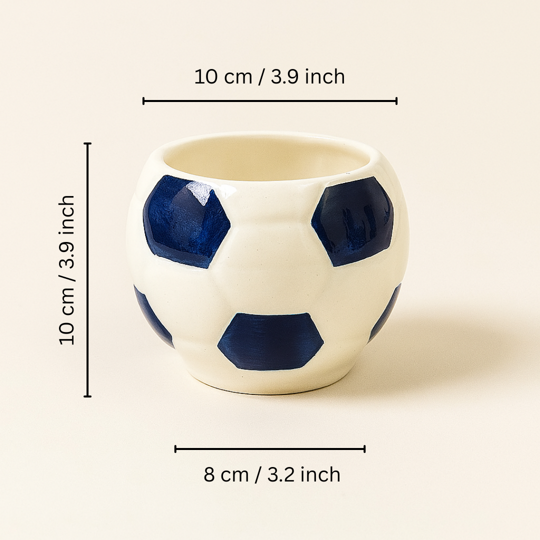 Soccer Bloom Ceramic Pot Set of 2 – Navy Blue” for indoor Plants & Outdoor Plants.
