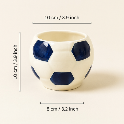 Soccer Bloom Ceramic Pot Set of 2 – Navy Blue” for indoor Plants & Outdoor Plants.