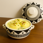Doodle Craft Ceramic Casserole” hand–painted with Lid, 500 ml capacity, elegant & functional.