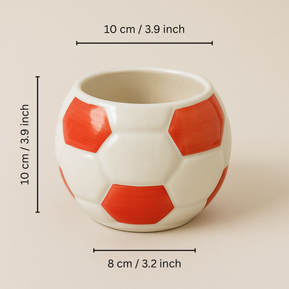 Soccer Bloom Ceramic Pot Set of 2 – Cherry Red” for indoor Plants & Outdoor Plants.