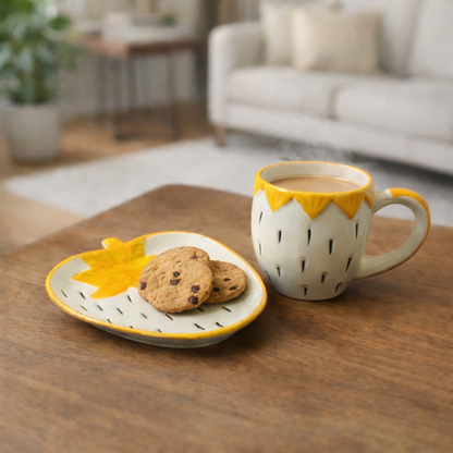 Fresh Berry Coffee Mug & Snack Plate Combo
