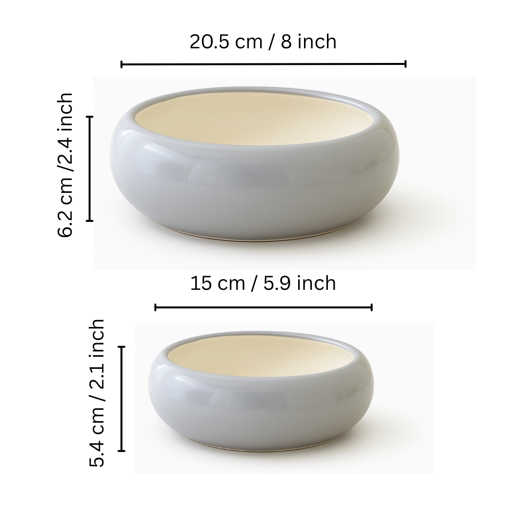 Lavender Harmony Ceramic Planter Set of 2” for Cactus, Succulents, Bonsai & Small Plants.